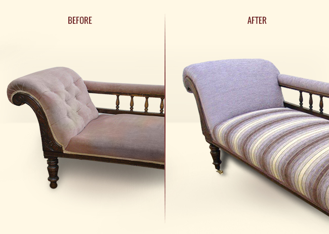 Furniture reupholstery from the Russkell team of furniture upholsterers