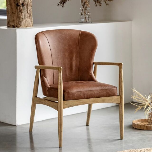 Tariva Armchair Antique Brown Leather