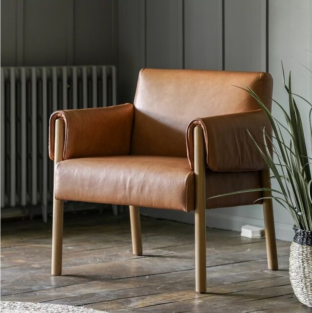 Stratford Armchair Brown Leather