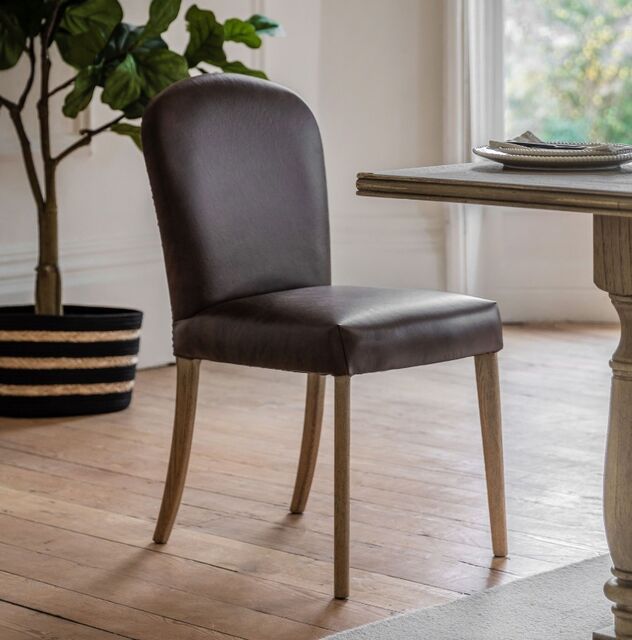 Hinton Dining Chair Antique Brown 2pk