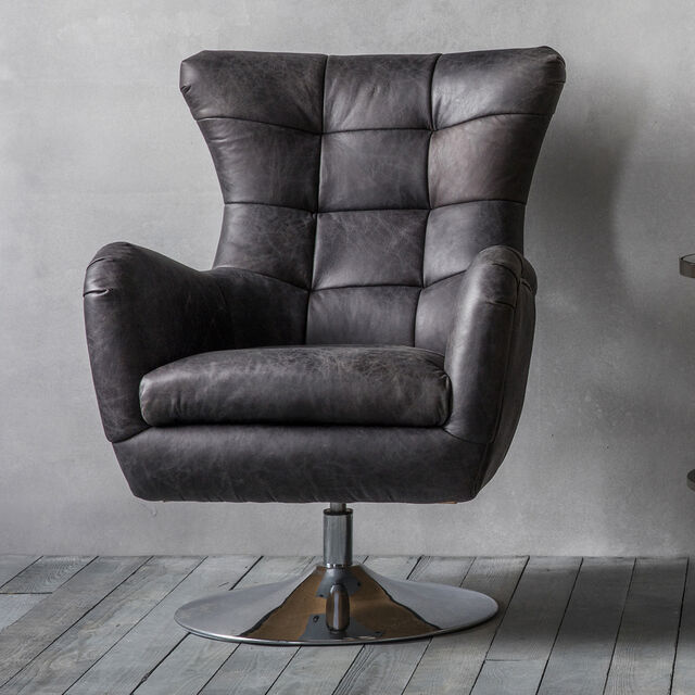 Bristol Swivel Chair Antique Ebony