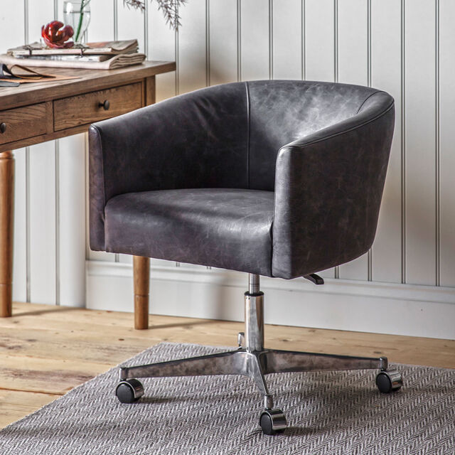 Feynman Swivel Chair Antique Ebony