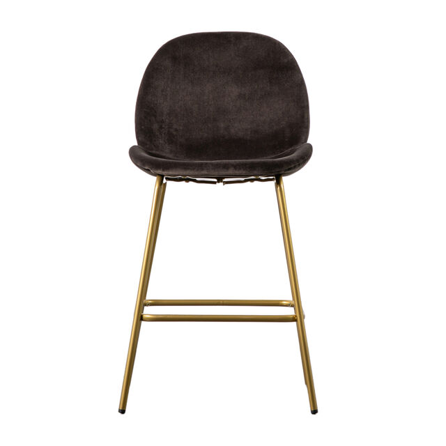 Flanagan Stool Chocolate Brown Velvet