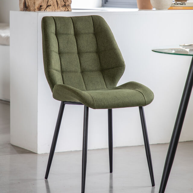 Manford Dining Chair Bottle Green 2pk