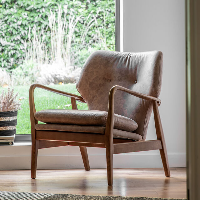 Jensen Armchair Brown Leather
