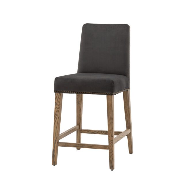 Rex Bar Stool Mouse Velvet