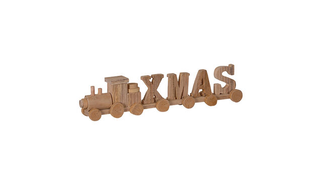 Wooden X.M.A.S Train Christmas Decoration