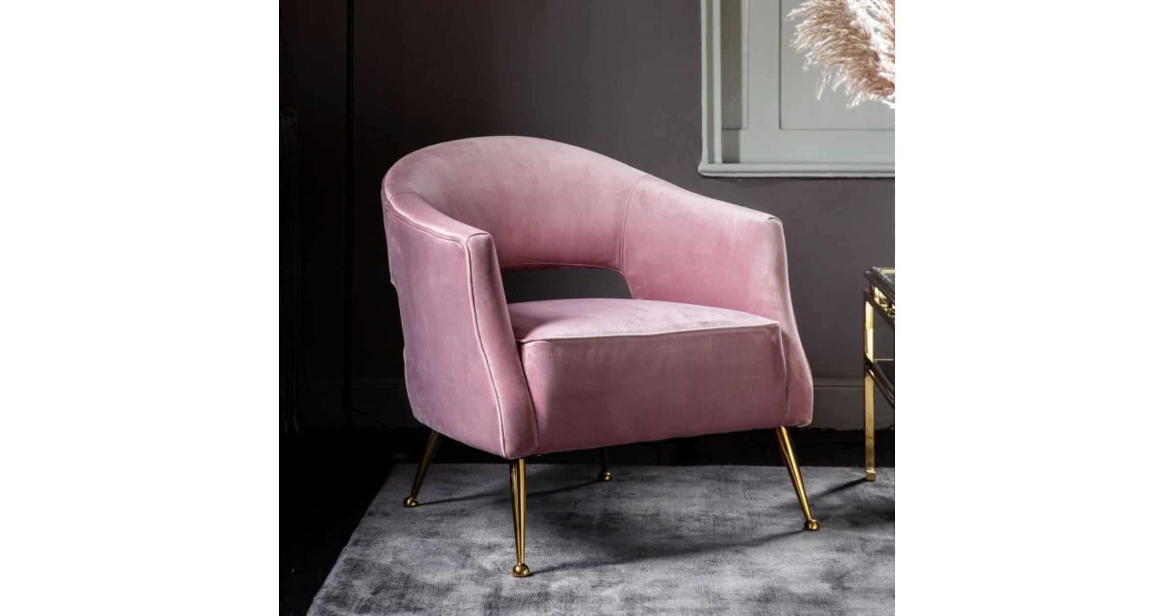 Dusky discount pink armchair