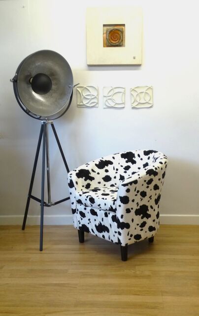 Eve Chair Safari Black & White Cow