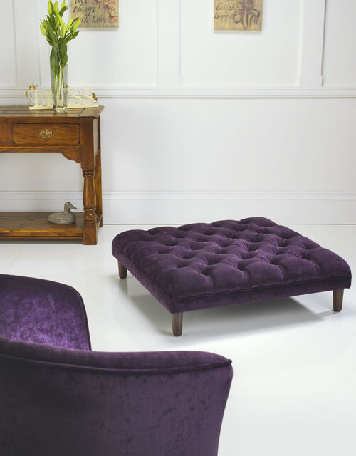 Tub Chair with Purple Puff