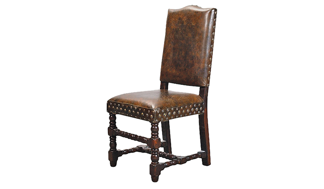 Studded Leather Dining Chair